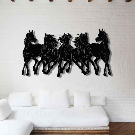 Running Horses Metal Wall Art Decor