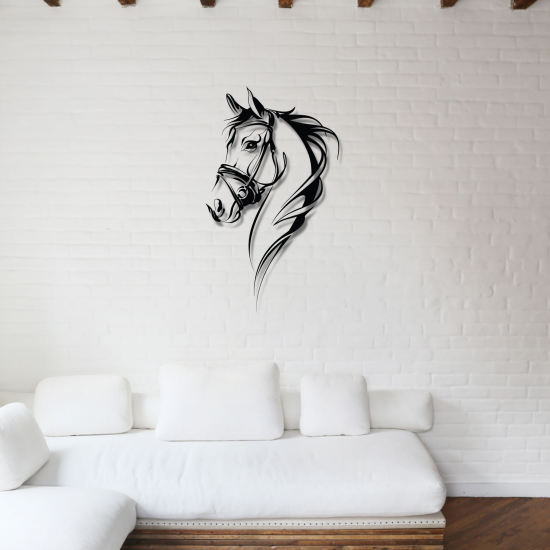 Horse Bust Metal Wall Art Decor