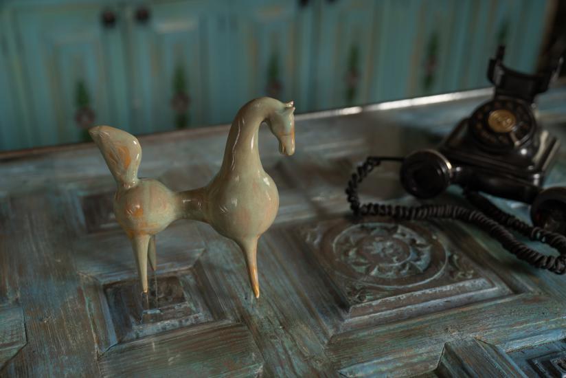 Horse Design Hand Painted Ceramic Sculpture