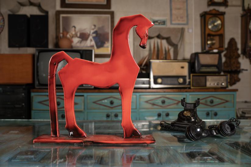 RED Horse Design Handmade Ceramic,